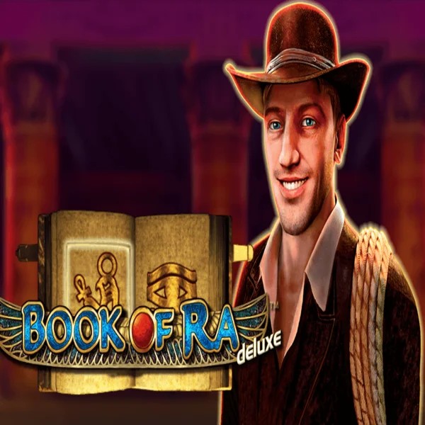 Book of Ra Deluxe slot icon by Novomatic, available at Vincispin Casino