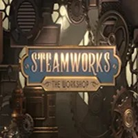 Steamworks The Workshop slot logo by Peter & Sons at Vincispin Casino